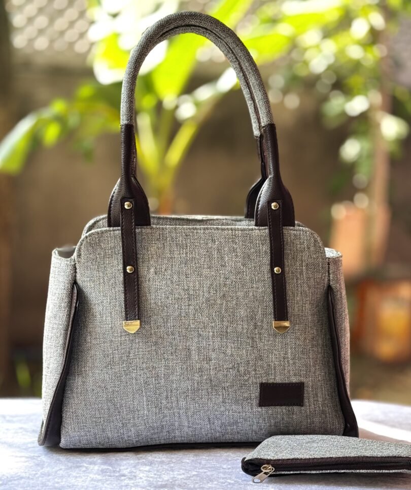 The Moscow Tote – Hand Block Printed & Jute Fabric Tote Bag (12" x 10") - Image 4