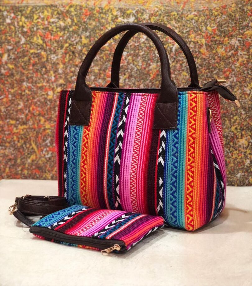 Tim Tim Handbag cum Sling – Stylish & Versatile Rugged Fabric Bag (14" x 12") - Image 4