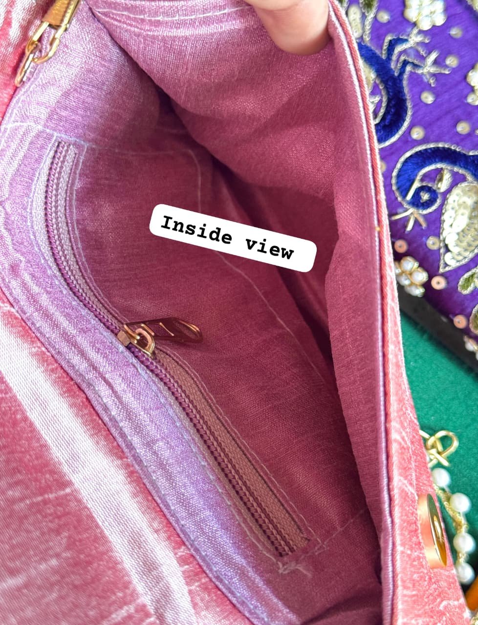 Peacock clutch and sling - Image 8